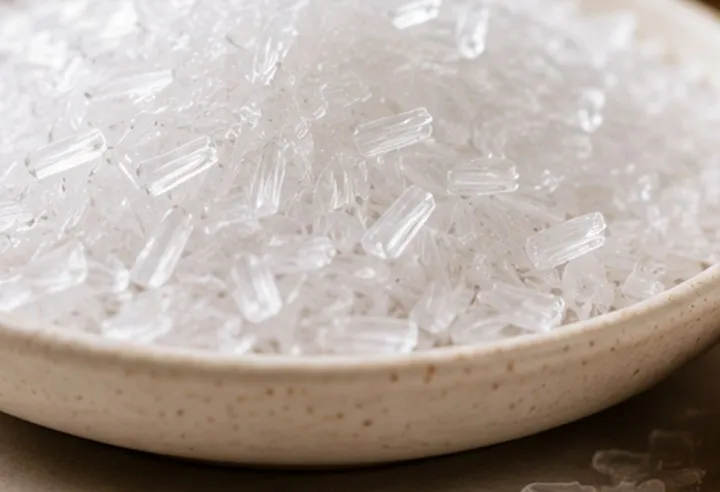 Monosodium glutamate crystal product presentation
