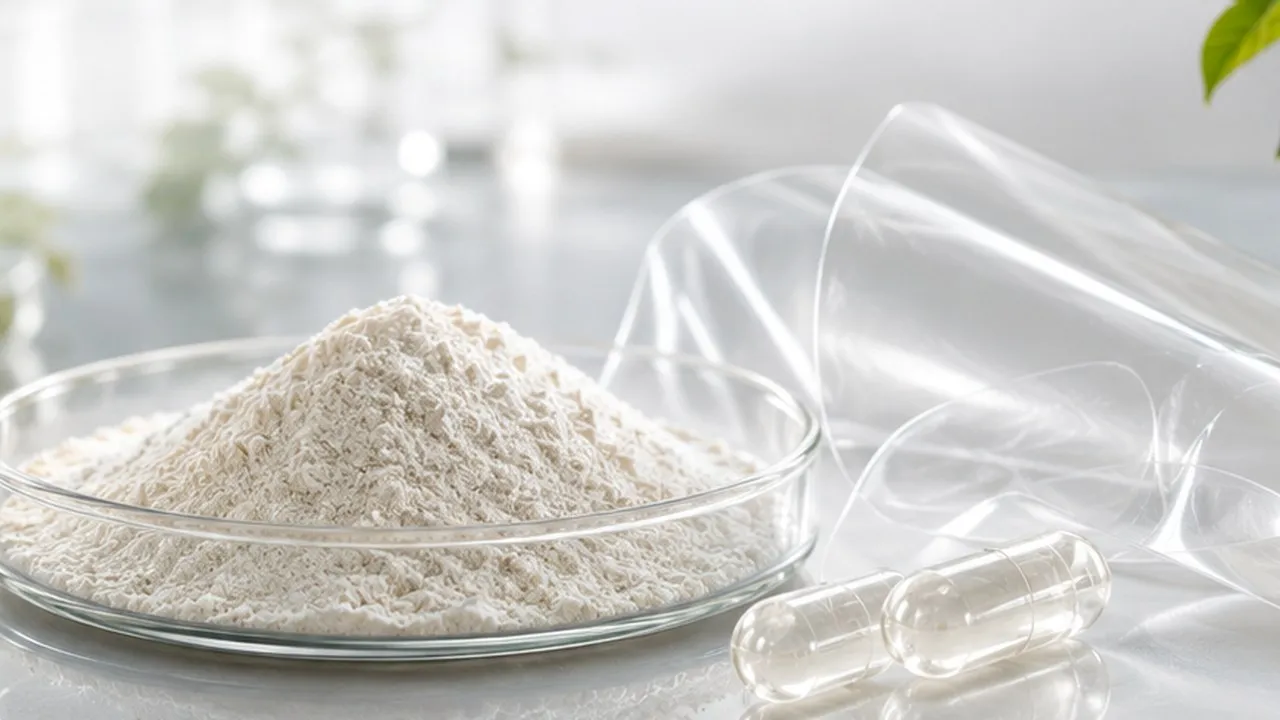 Pullulan powder and film product presentation