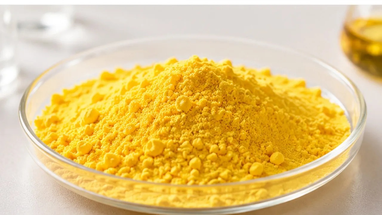 Riboflavin yellow powder product presentation